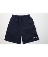 Vintage 90s FILA Mens Large Faded Spell Out Above Knee Shorts Navy Blue ... - $999.14 MXN