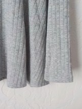 Awake Gray Ribbed Knit Tunic Top Back Key Hole Long Sleeves Women size Large - £12.41 GBP
