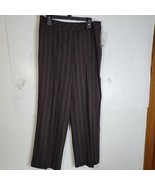 NWT Womans Juliana Collezione Brown Stripped Lightweight wool Pants Size 10 - £19.25 GBP