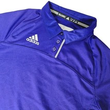 Adidas Men&#39;s Climacool Golf Polo Shirt Size Medium Purple White Short Sleeve - £19.84 GBP