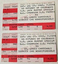 Pair of San Diego, Padres ticket stubs 1985 Jul 27 v Cardinals Jack Murp... - $26.01 CAD