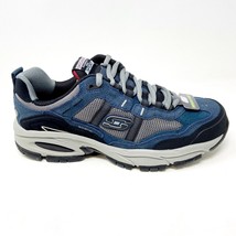 Skechers Vigor 2.0 Trait Navy Gray Mens Memory Foam Casual Sneakers - £47.92 GBP+