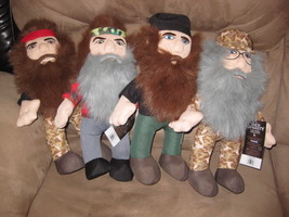 DUCK DYNASTY COMPLETE SET Si Phil Jase Willie New Licensed Plush 13&quot; RAR... - £23.20 GBP