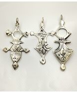 Tuareg Cross Pendant – Handmade Silver Tribal Berber Amulet from Morocco - $80.00