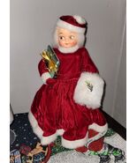 Mrs. Santa Clause Doll Table Decoration Holding Present - $44.65