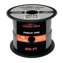 16 Gauge Car Audio Primary Wire (100FtGray) Remote, Power/Ground Electrical - £23.59 GBP