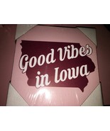 Good Vibes In Iowa Pink Wall Art Poster Picture-Brand New-SHIPS N 24 HOURS - $12.75