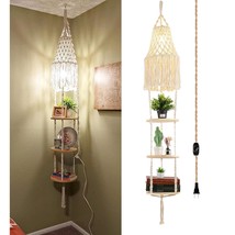 Boho Plug In Pendant Light Hanging Light With Plug In Cord,Dimmable Switch Hangi - £72.73 GBP