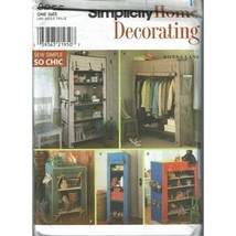 Simplicity Sewing Pattern 8255 Fabric Covers Storage Shelves Home Decor - $8.99