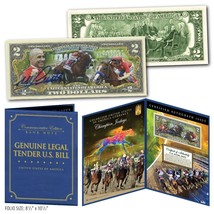 MIKE SMITH Autographed Horse Racing Jockey Authentic US $2 Bill in Large Display - £30.00 GBP