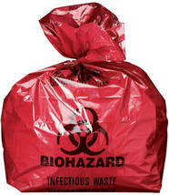 Biohazard Bags Red Infectious Liner 24&quot; X 23&quot; 200/Case Halloween Yard De... - £31.14 GBP