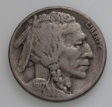 1917-S 5C Buffalo Nickel Fine Condition, Natural Color, Strong Horn for ... - $105.86