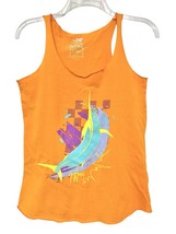 Guy Harvey Womens Small Orange Swordfish Marlin Graphic Racerback Tank Top - $152.03 MXN