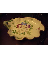Mottahedeh Tobacco Leaf /Candy Dish Leaf, hand painted,2&quot; tall by 10 1/4... - $2,283.37 MXN