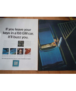 GM Car It’ll Buzz You 2 Page Print Magazine Advertisement 1967 - $130.74 MXN