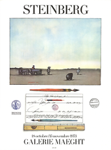 Saul Steinberg Crayon Et Paysage, 1973 - £98.61 GBP