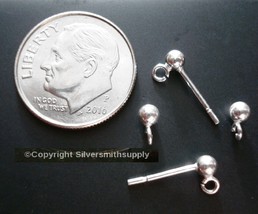 Sterling silver ball dangle earrings 3mm ball post earring 2 pr sse012 - £3.12 GBP