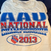 AAU National Championship 2013 USA Florida T-Shirt Size Small White Chee... - $14.89