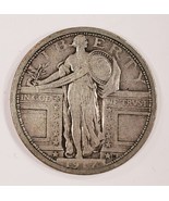 1917 Type 1 25C Standing Liberty Quarter in Fine Condition, 4 Digit Date... - €60,17 EUR