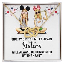 Sisters Connected by The Heart Inseparable Necklace - £45.52 GBP+