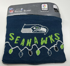 NFL LED sea hawk Blue Knit light up gaiter scarf sf4 - $16.63