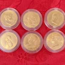 6X Vintage US Presidents Token Peace and Inaugural Coins Washington Jeff... - $646.71 MXN