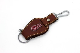 For Kenworth Leather Keychain Metal Chrome Key Ring Tag - £23.19 GBP
