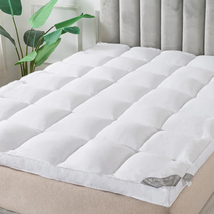 2 Inch Thick Mattress Topper Down Alternative Featherbed Microfiber Matress Pad - £48.79 GBP+