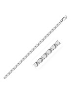 2.9mm Width 14k White Gold Classic Heart Chain 16&quot;-18&quot; Inch Length Necklace - $15,212.19 MXN+