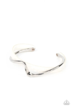 Paparazzi Craveable Curves White Bracelet - New - £3.55 GBP