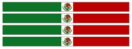 4x sticker decal car stripe motorcycle racing bike moto Mexico Mexican Flag 6&quot; - £4.74 GBP