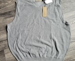 New w/Tags Gray Naturalife Sleeveless V Neck Pullover Knit Sweater Men S... - $19.79