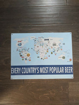 16&quot; Most Popular BEER Every Country Nation brew 3d cutout USA STEEL plat... - £37.65 GBP