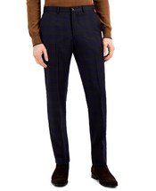 AX Armani Exchange Mens Modern-Fit Wool Suit Separate Pants Dark Blue Plaid-32 - £43.95 GBP