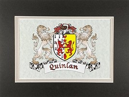 Quinlan Irish Coat of Arms Print - Frameable 9&quot; x 12&quot; - $24.00