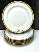 6 Bawo Dotter Elite Works Limoges Gold Band 9 5/8&quot; Luncheon Dinner Plates - $99.00
