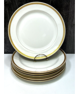 6 Bawo Dotter Elite Works Limoges Gold Band 9 5/8&quot; Luncheon Dinner Plates - £77.84 GBP