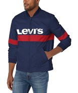 Levi&#39;s Men&#39;s Colorblocked Logo Varsity Jacket - Navy Size 2XL 44-46 - £41.50 GBP