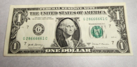 Fancy Serial Number One Dollar Bill Series 2017 Solid 5 in a Row 6s     ... - $9.89