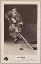 DAVE KEON AUTOGRAPHED PHOTO Toronto Maple Leafs VINTAGE NHL 3.5&quot;x5.5&quot; FR... - £20.50 GBP