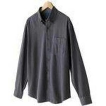 Mens Dress Shirt Croft &amp; Barrow Relaxed Wrinkle Free Gray Long Sleeve $4... - $17.82