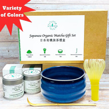 Japanese Organic Matcha Gift Set(Matcha Powder,Reusable Matcha Whisk,Scoop,Bowl) - £61.01 GBP