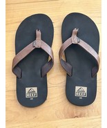 New Brown And Black Kids Youth Reef Flip Flops Sandals Sz 4/5 EVA - $7.92