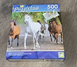 PUZZLEBUG Arabian Horse On A Village Road Small 500 Piece LPF Puzzle - $6.80