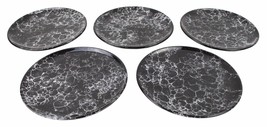 5 Waechtersbach Germany Marble Black And White 8 1/2&quot; Salad Plates Rare - £65.70 GBP