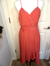 PURPLE SNOW XL Women&#39;s Red &amp; White Dress Spagetti straps wrap style long... - $22.86
