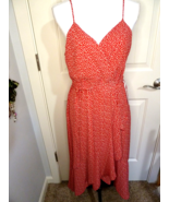 PURPLE SNOW XL Women&#39;s Red &amp; White Dress Spagetti straps wrap style long... - $31.26 CAD