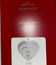 2021 Hallmark Christmas Ornament Love You Mom Heart Porcelain New  - £15.78 GBP