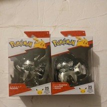 Pokemon - 25th Anniversary Silver Figure - Series 1 Pikachu Bulbasaur Lot New - £20.69 GBP