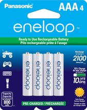 Eneloop Panasonic BK-4MCCA12FA AAA 2100 Cycle Ni-MH Pre-Charged Rechargeable Bat - $22.24+